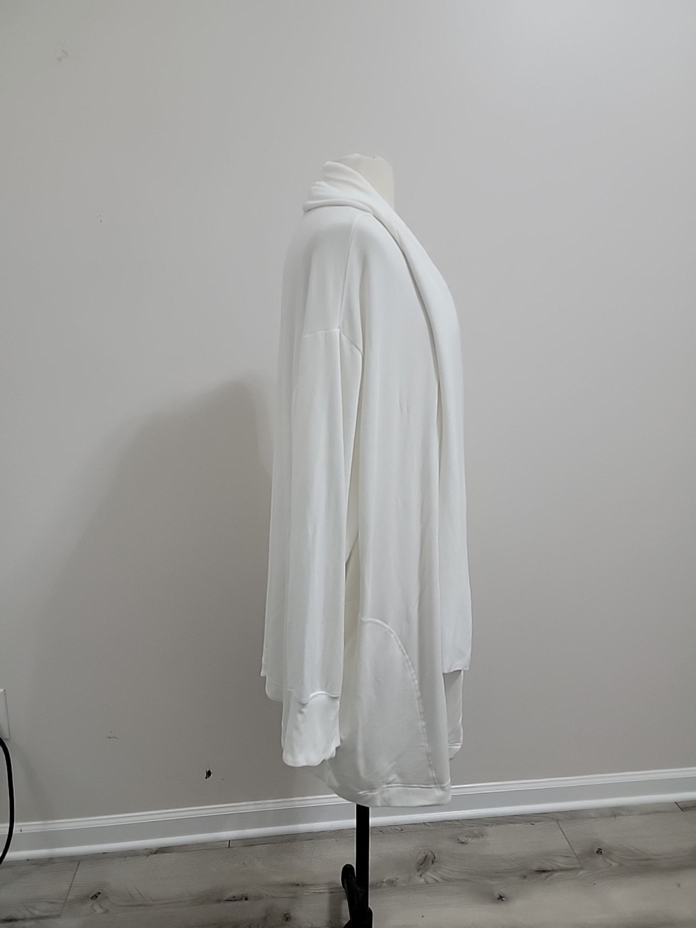 Athleta Ivory Draped Open-Front Cardigan - Picture 3 of 7